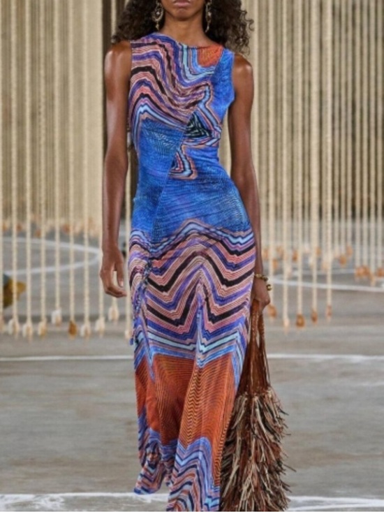 Ulla Johnson Dresses & Skirts - Ulla Johnson Natalia Ruched Lyocell Maxi Dress – Neptune Print – Size P